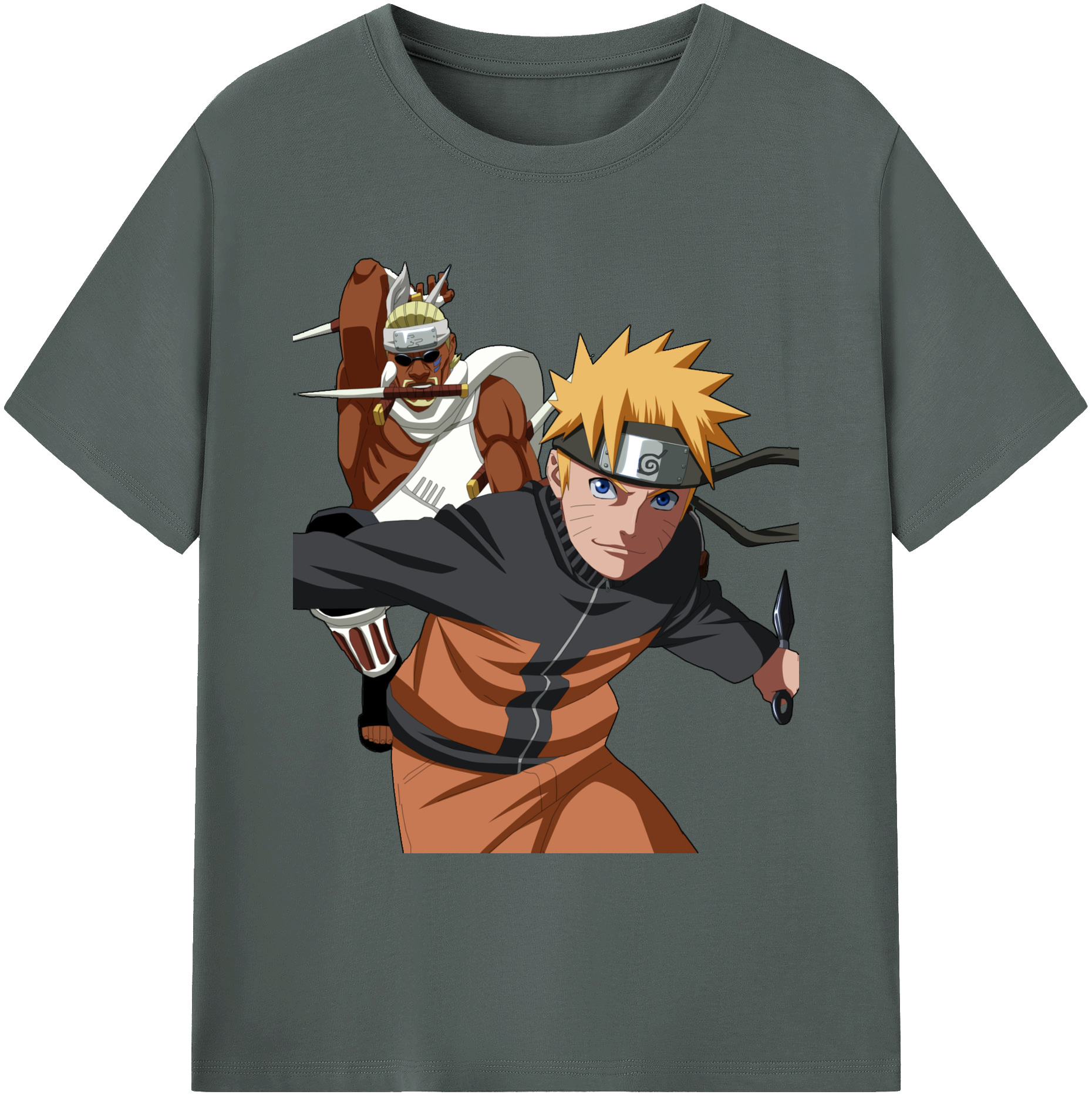 （画像用） NARUTO -ナルト- うずまき ナルト Uzumaki Naruto 綿100％ メンズ半袖Tシャツ｜肌触りやわらか＆通気性